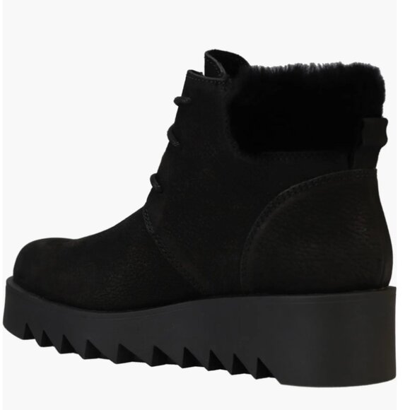 Eileen Fisher Kenille Genuine Shearling Trim Wedge Bootie Size 11 New - Picture 2 of 8